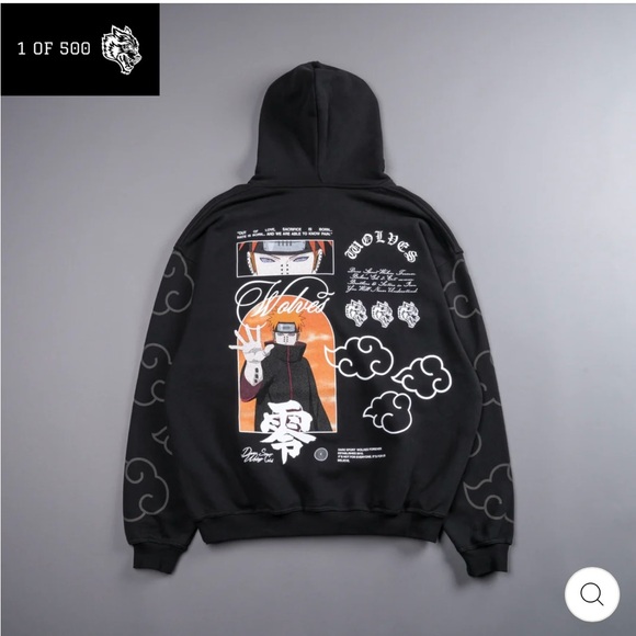 DARC SPORT X NARUTO X “KNOW PAIN” (EXCLUSIVE 1 OF 500) AKATSUKI HOODIE - Picture 2 of 8
